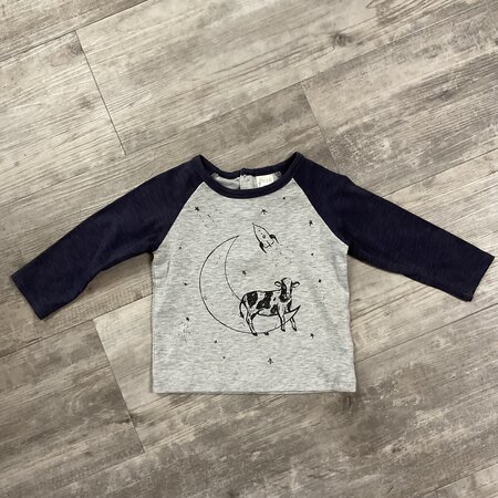 Cow on the Moon Shirt Size 9-12M