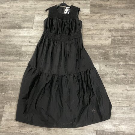 Black Smocked Cotton Dress Size X