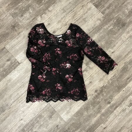 Lace Overlay Top Size XL