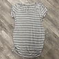 Grey and White Stripe Maternity Tee Size S