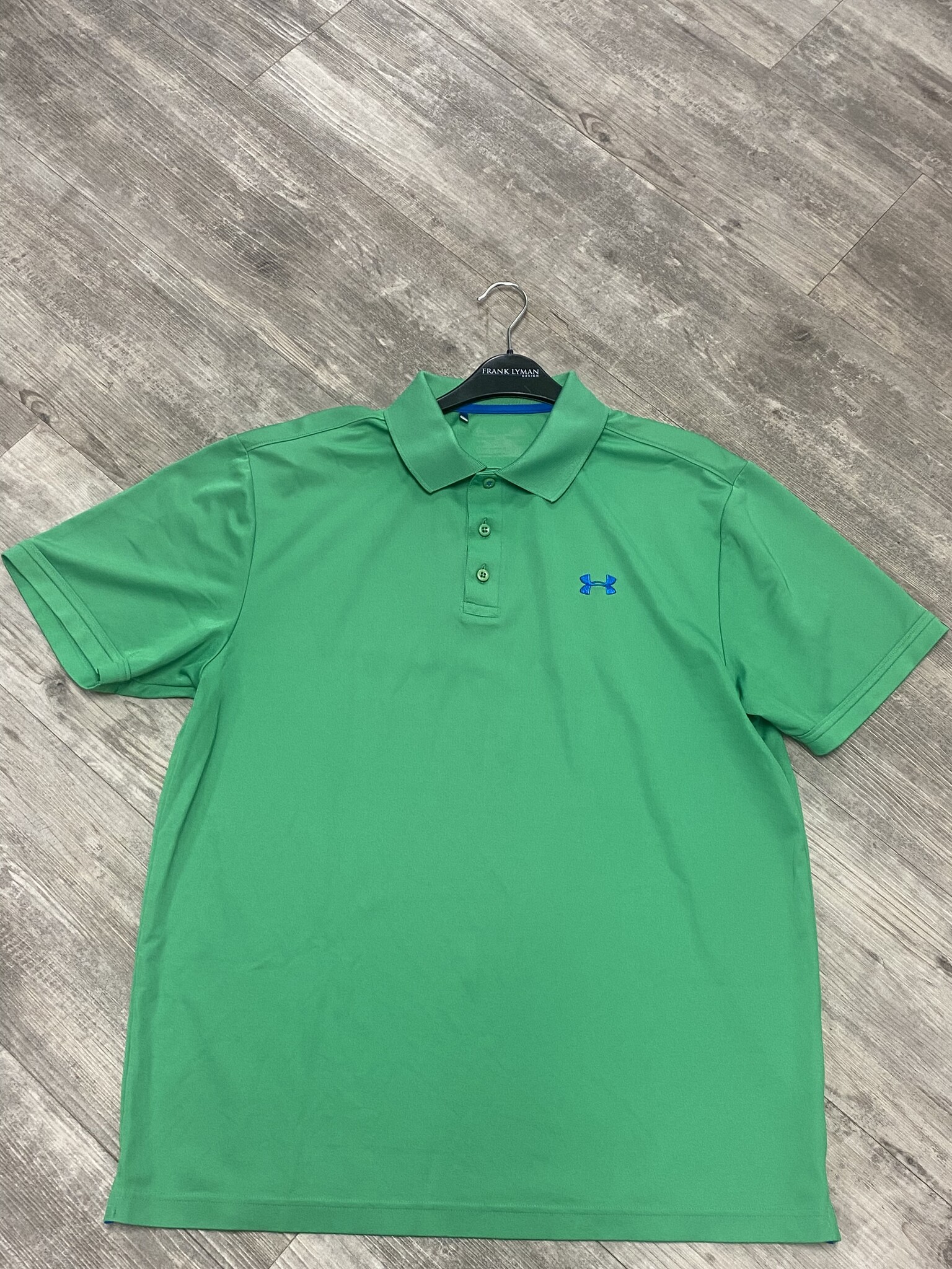 Green Polo with Blue Accent Size L