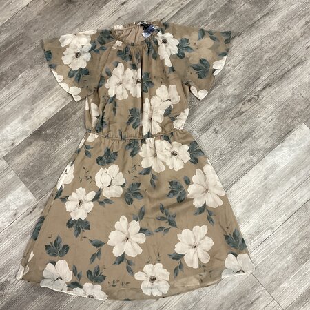 Neutral Floral Summer Dress  Size S