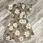 Neutral Floral Summer Dress  Size S