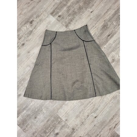 A-line Skirt with Leather Detail Size S