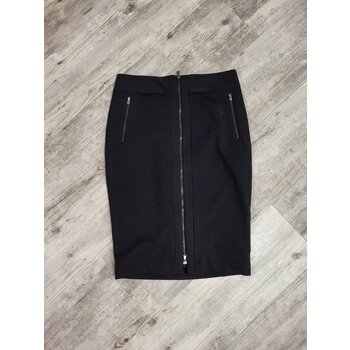 Black Pencil Skirt with Front Zipper Size XS
