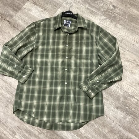 Forest Green Plaid Button-up - Size XL