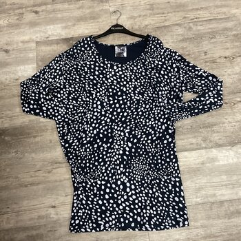 Navy Tunic with Spots - Size 42