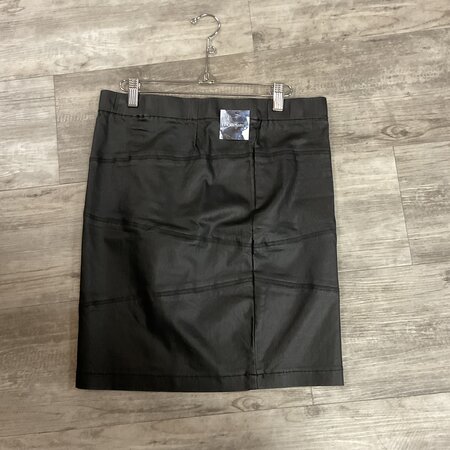Black Leather Skirt - Size L