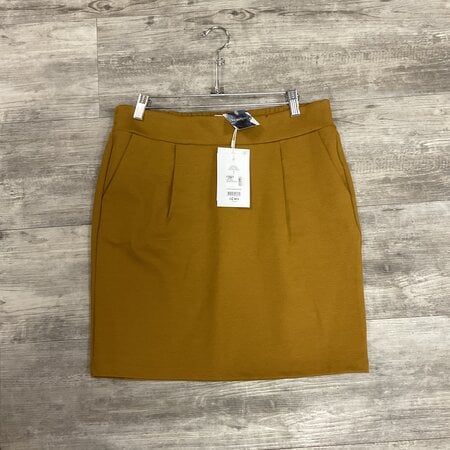 Mustard Skirt with Pockets - Size L