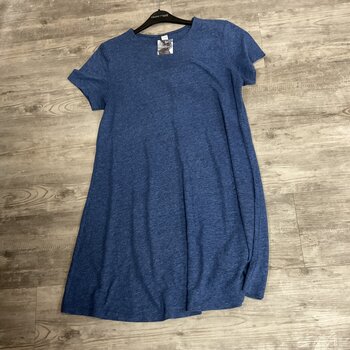 Blue Melange T-shirt Dress - Size L