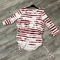 Red and White Tie Dye Shirt - Size L