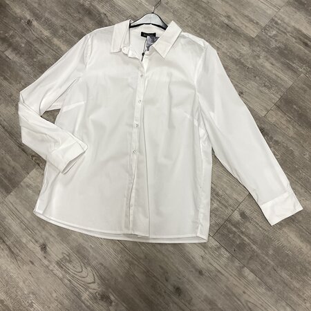 White Long-sleeved Button-up - Size 2XL