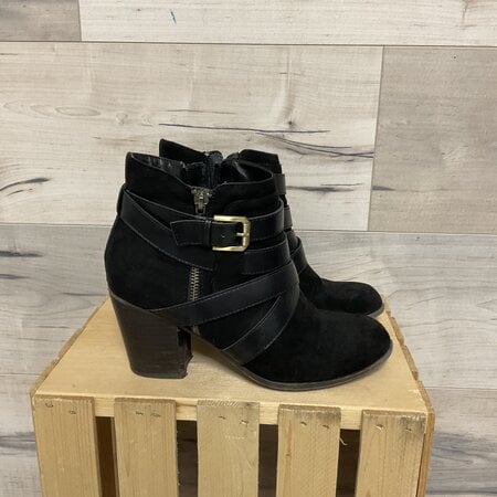 Black Suede Booties Size 37.5