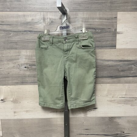 Green Twill Shorts - Size 6X/7