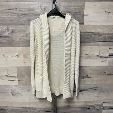 Knit White Cardigan with Pockets - Size S