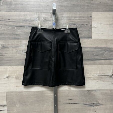 Pleather Skirt with Pockets - Size XS