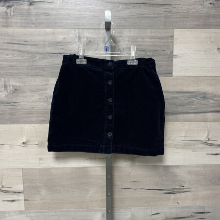 Navy Cord Skirt with Buttons - Size 13