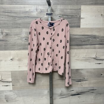 Pink Ribbed Shirt with Floral Print