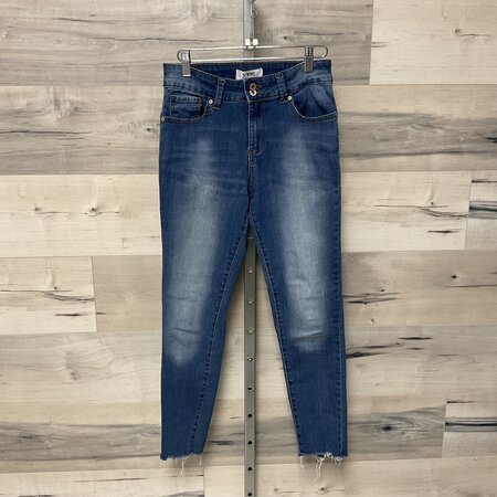 Slim Fit Jeans with Frayed Hem - Size 5
