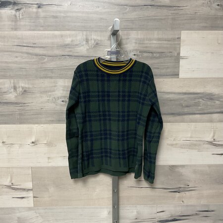 Navy and Green Plaid Sweater - Size 140