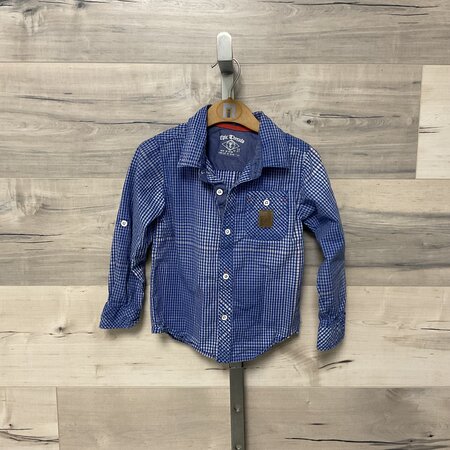 Blue Checked Button Down - Size 3