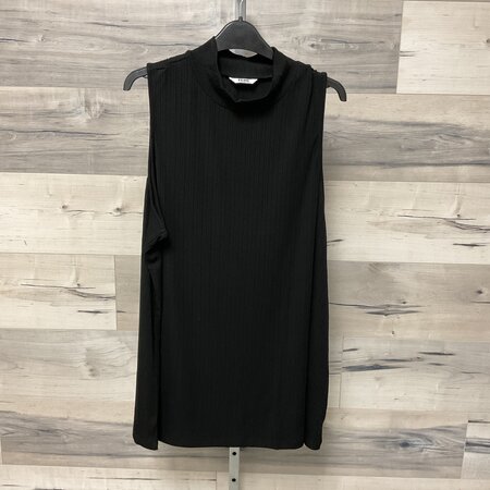Black Tank with Turtle Neck - Size 3X
