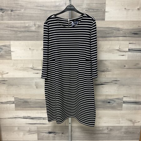 Navy and White Striped Dress - Size 48