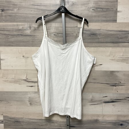 White Tank Top with lace Size 3X