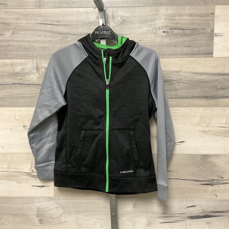 Charcoal Hoodie Green Accent Size L