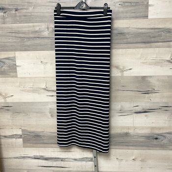 Navy and White Striped Maxi Skirt - Size 3X