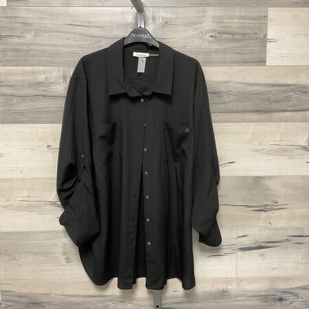 Black Blouse with Gold Buttons