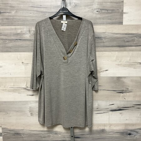Gold Button Tunic Top Size 3X