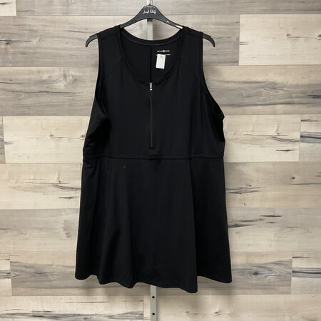 Black Athletic Dress with Zipper - Size 4X