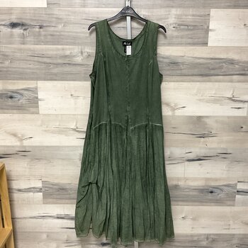Green Acid Wash Dress - Size 1X