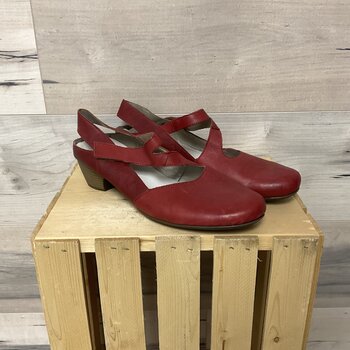 Red Ankle Strap Pump Size 41