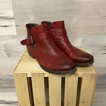 Red Ankle Booties Size 41