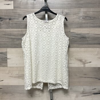 Cream Lace Top with Lining - Size M