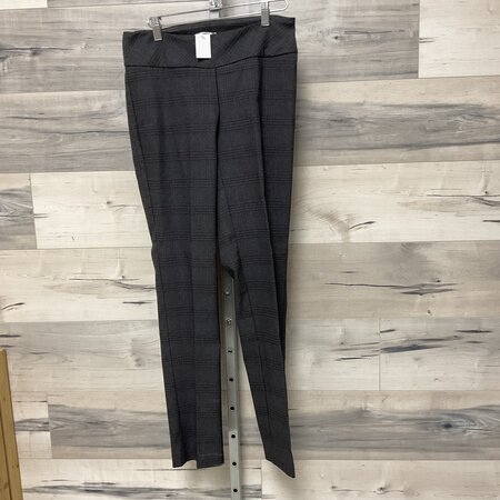 Red and Dark Grey Plaid Pants - Size 8