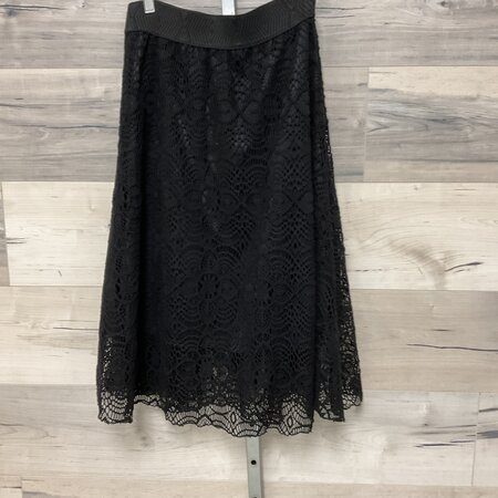 Black Midi Lacy Skirt - Size XS