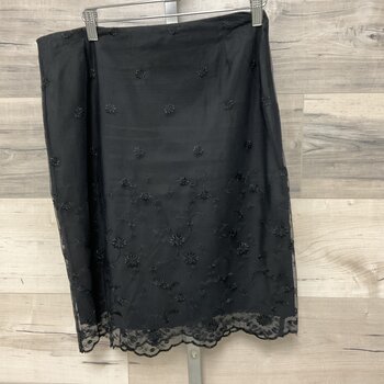 Floral Lacy Black Skirt