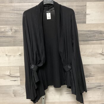 Black Cardigan with Buttons - Size M