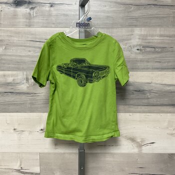 Lime Green Car Shirt Size 5T
