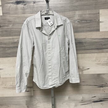 Grey Stripe Dress Shirt Size 12