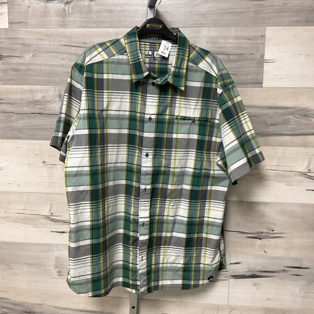 Green Plaid Dress Shirt Size XXL