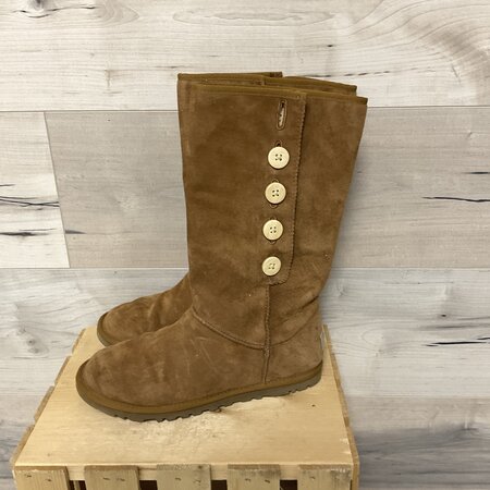 Brown Button Boots Size 7