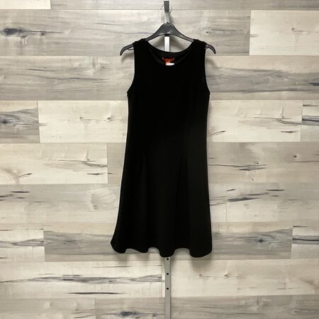 Black Dress with Inverted Pleats - Size S