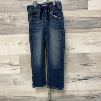 Medium Wash Jeans with Navy Drawstring - Size 10/12