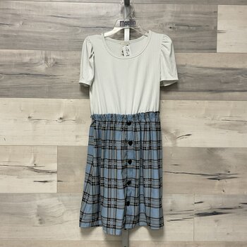 Dress with Plaid Skirt - Size 12