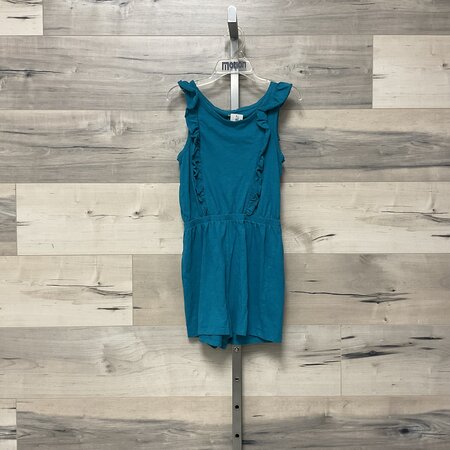 Teal Romper with Ruffles - Size 10/12