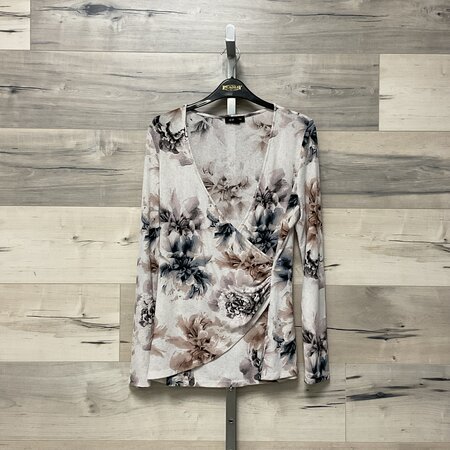 Peony Print Crossover Top - Size M